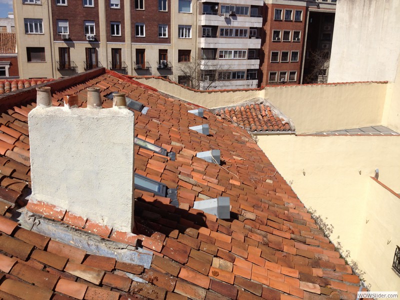 Tejado de el Monasterio de la Primera Visitación de Santa María en obras